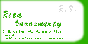 rita vorosmarty business card